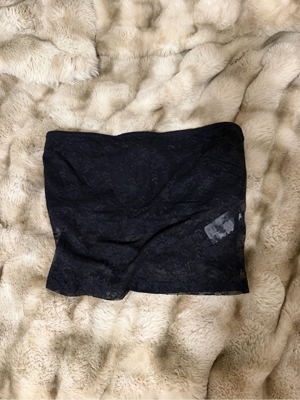 Edikted Black Lace Strapless Bandeau